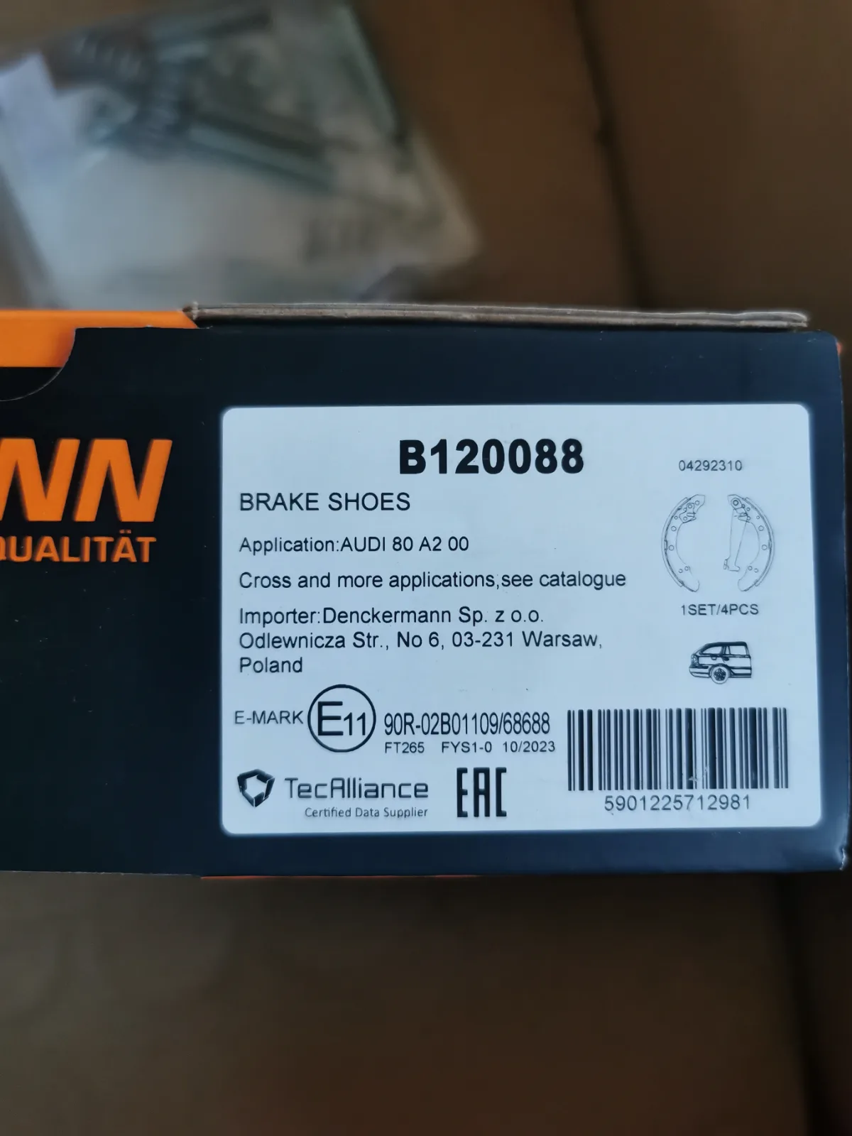 Kočione pločice Volkswagen Polo 9N — Volkswagen Polo 9N (fotografija 1 od 5)